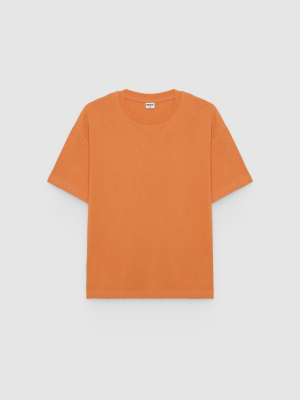  Basic cotton t-shirt coral front view