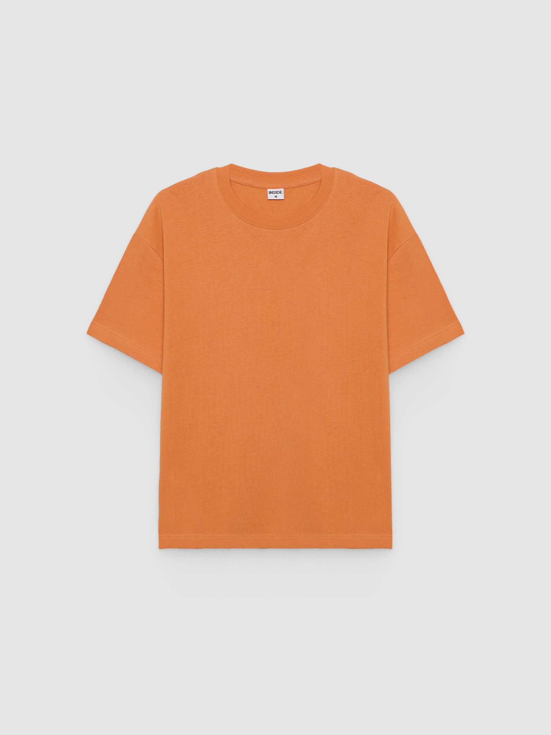 Basic cotton t-shirt coral middle front view