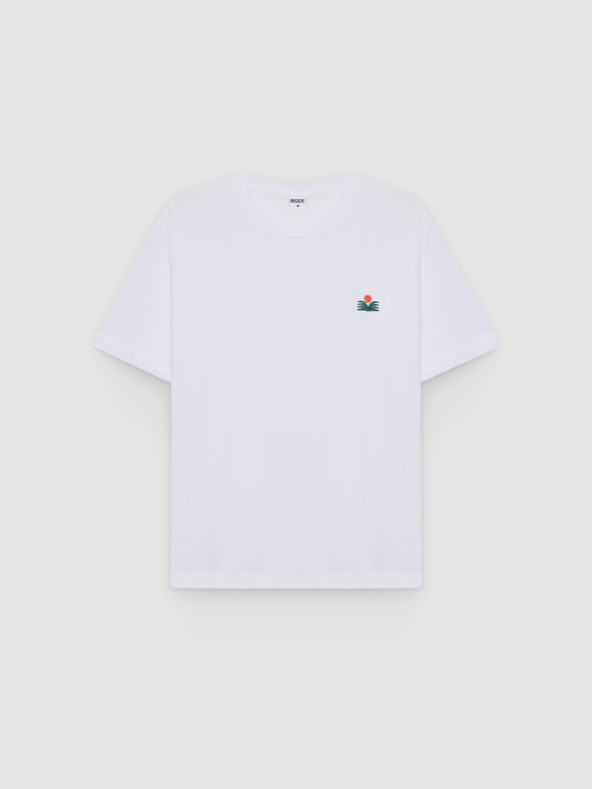 %Pto% Camiseta single jersey mini bordado blanco vista frontal