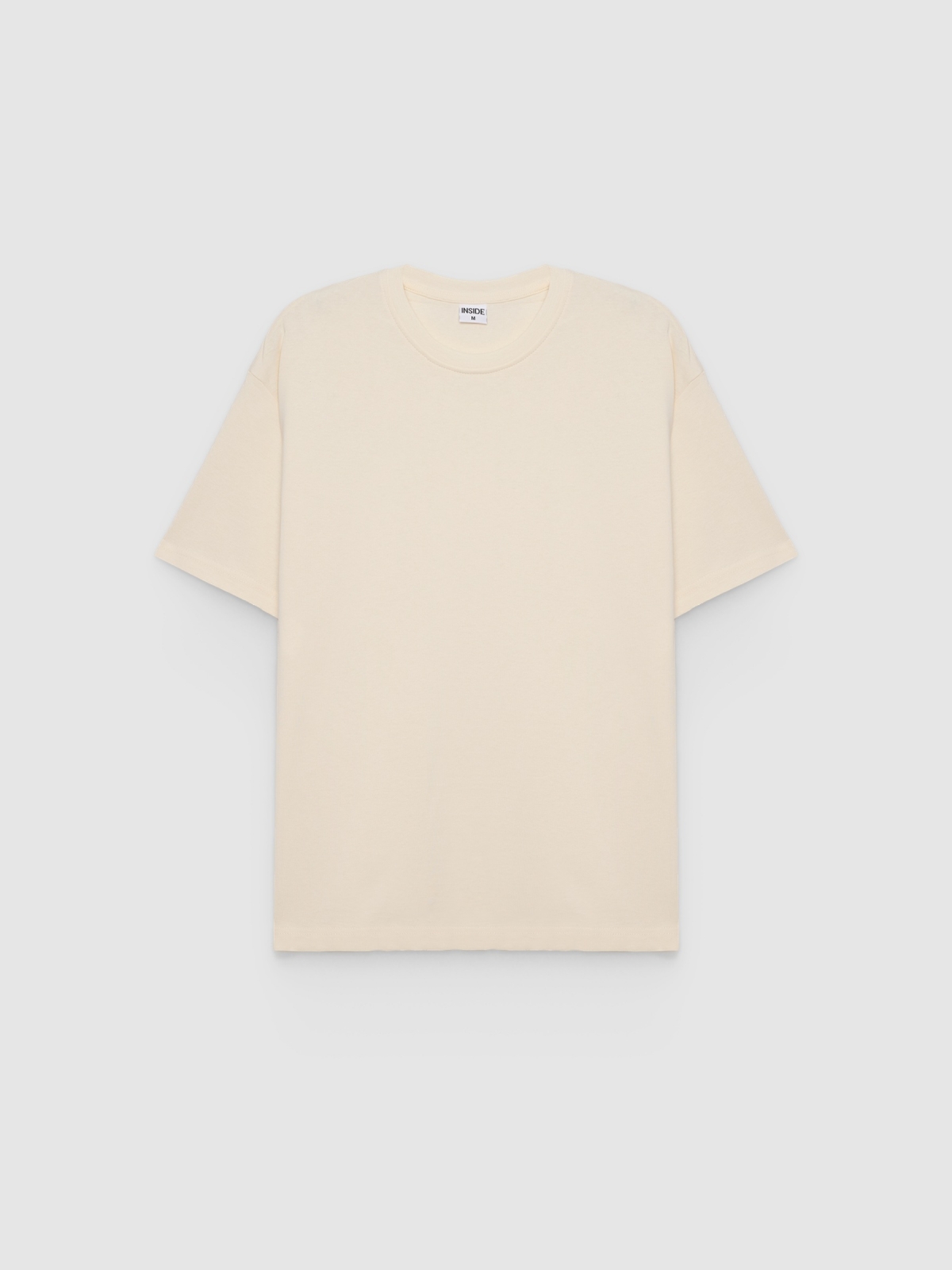 %Pto% Camiseta básica de algodón crudo vista frontal