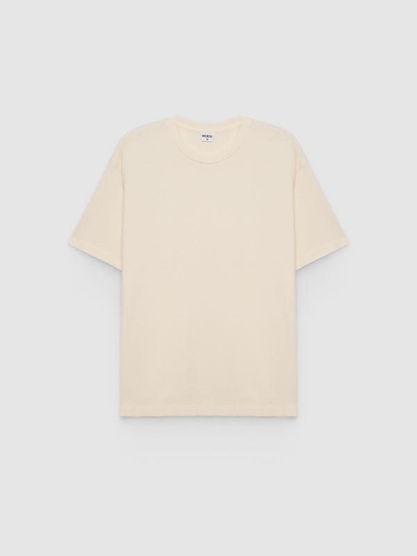  Camiseta básica de algodón crudo vista frontal
