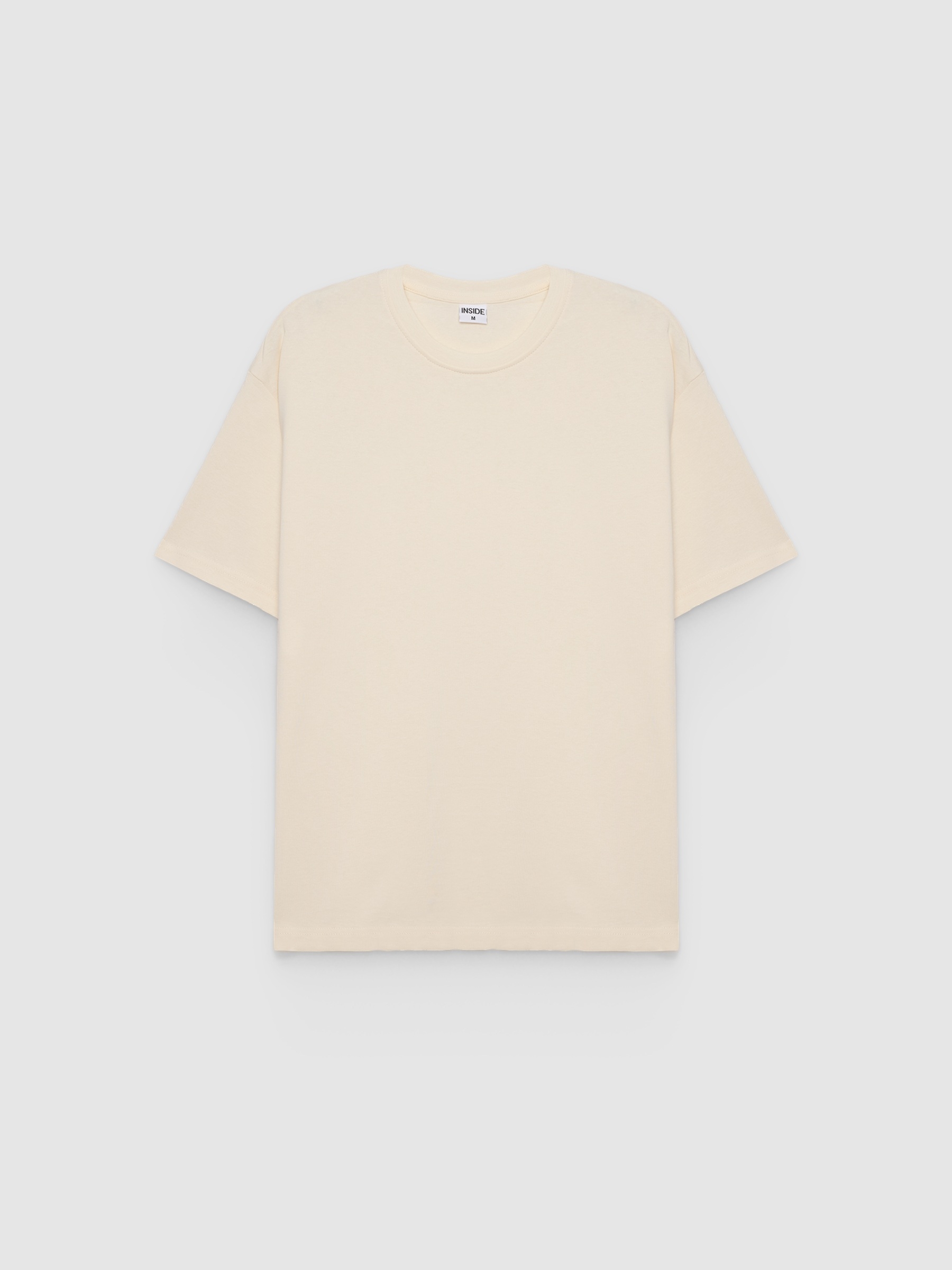 Basic cotton t-shirt raw middle front view