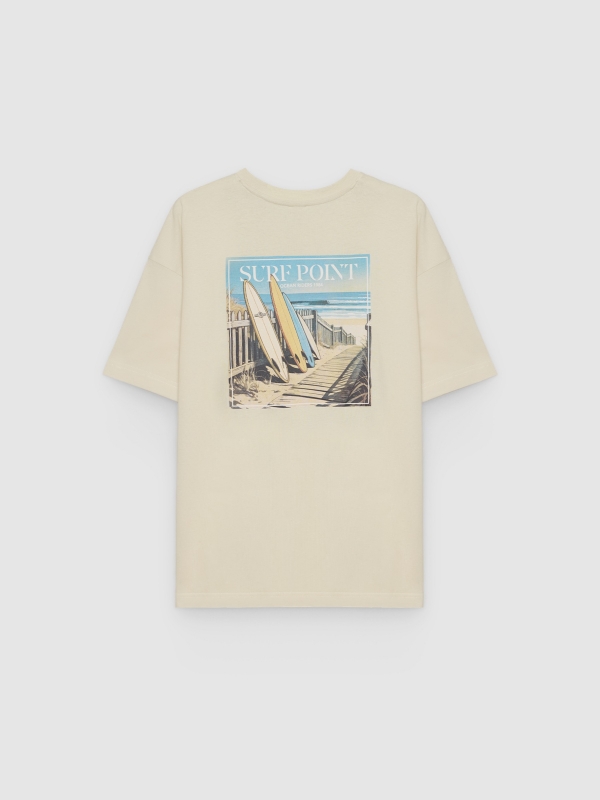 Camiseta surfpoint crudo vista trasera