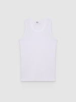 %Pto% Camiseta tirantes canalé básica blanco vista frontal