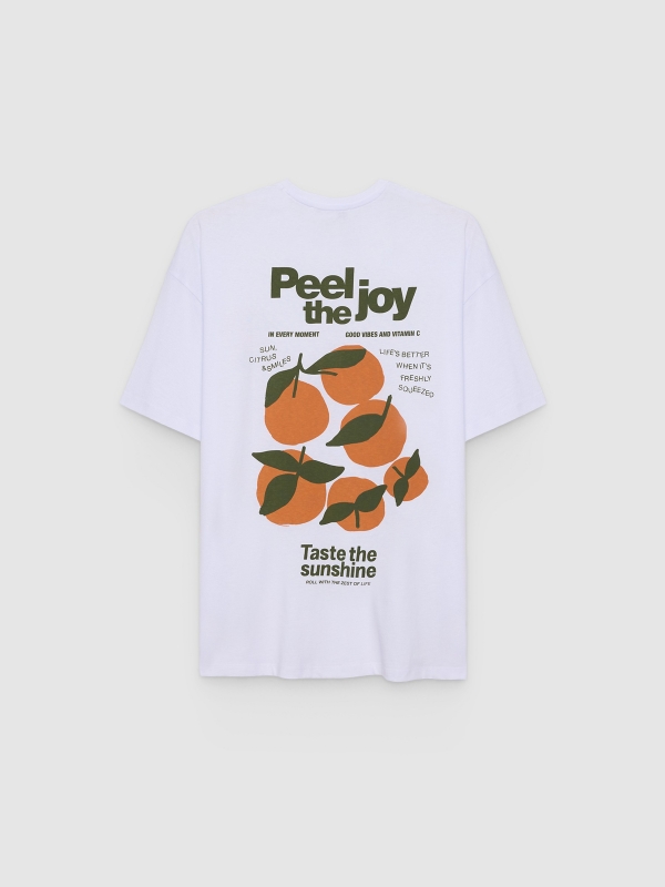 Oversize fruit t-shirt white back view