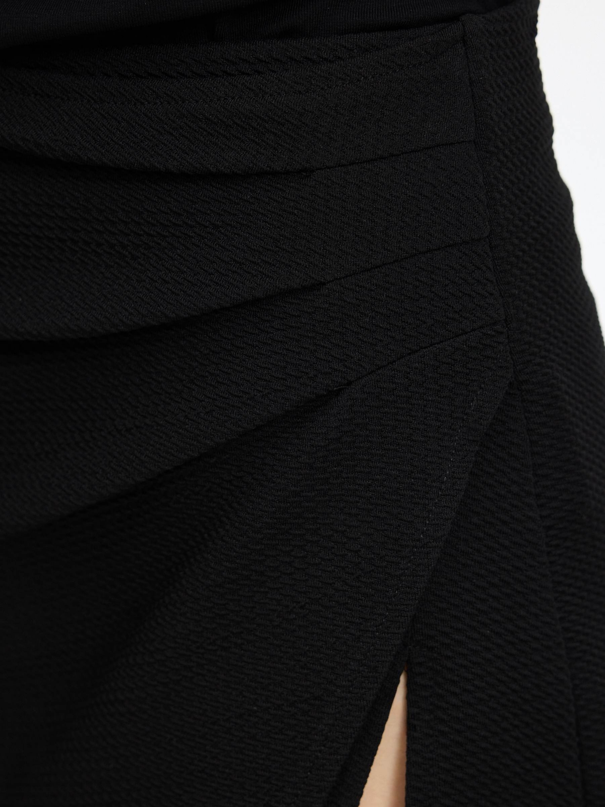 Mini-saia de saia preto vista detalhe