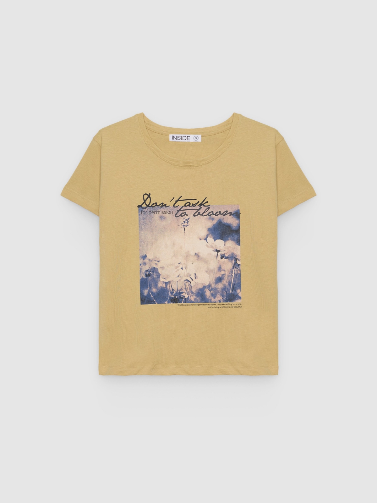 %Pto% Nature Cotton T-shirt sand front view