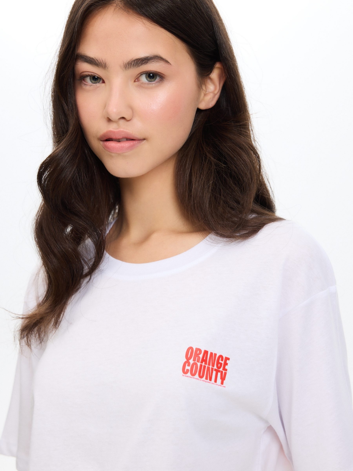 Oversized Nature T-shirt white detail view