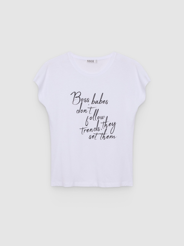  Camiseta Boss Babes Algodón blanco vista frontal