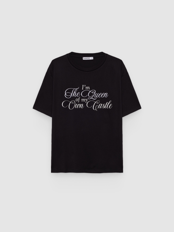  Oversize Queen T-shirt black front view