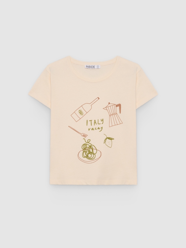  Camiseta Italy blanco roto vista frontal