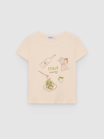 %Pto% Camiseta Italy blanco roto vista frontal