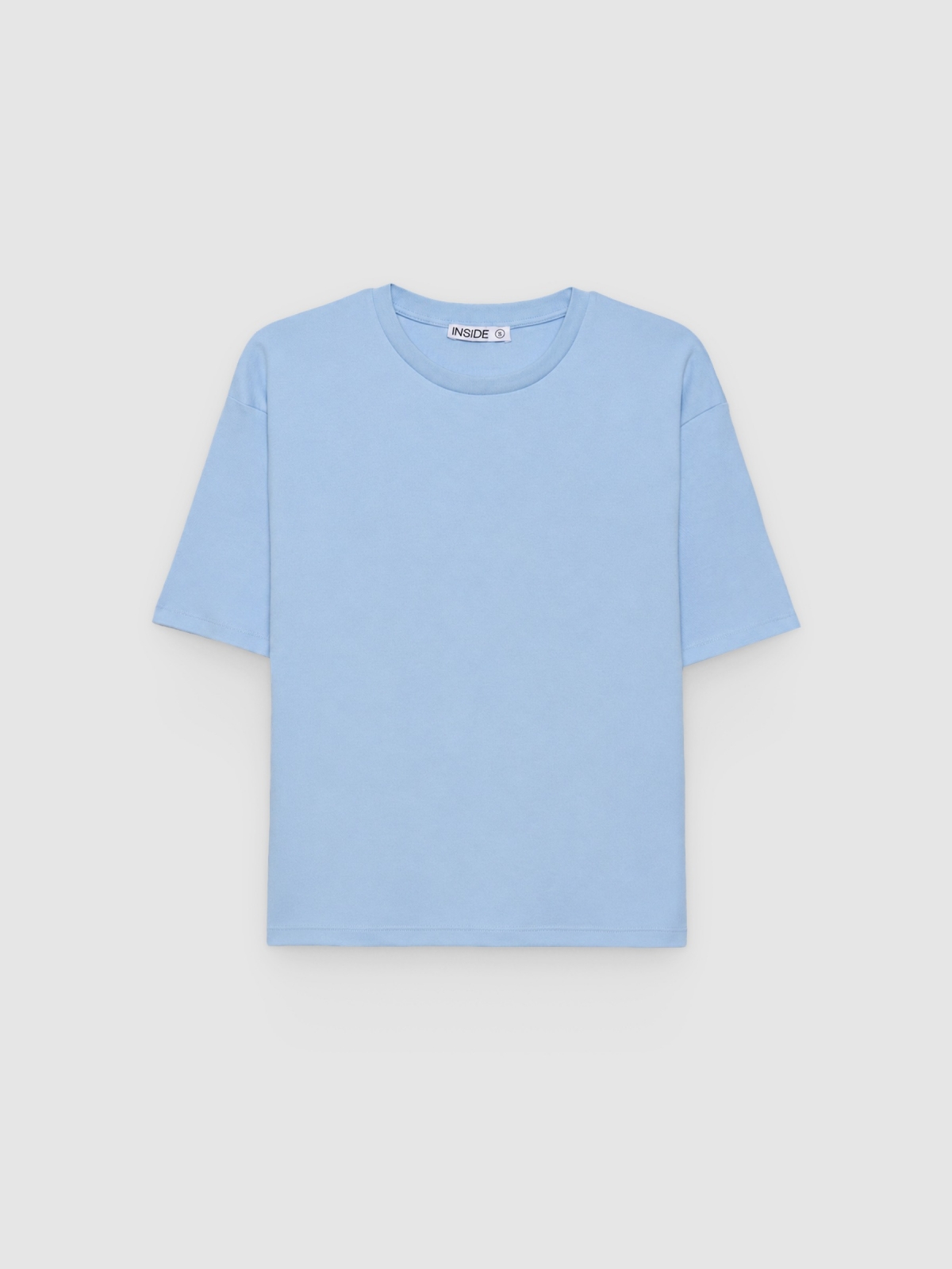 %Pto% Camiseta céu oversize azul claro vista frontal