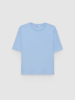 %Pto% Camiseta céu oversize azul claro vista frontal