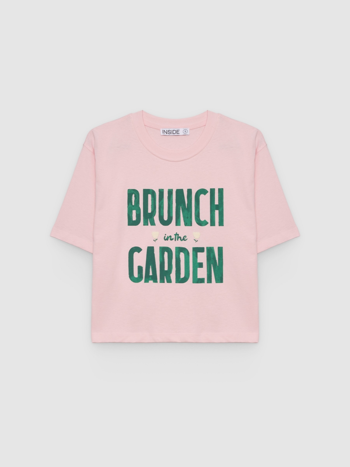 %Pto% Camiseta Brunch rosa claro vista frontal