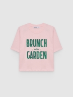 %Pto% Brunch T-shirt light pink front view