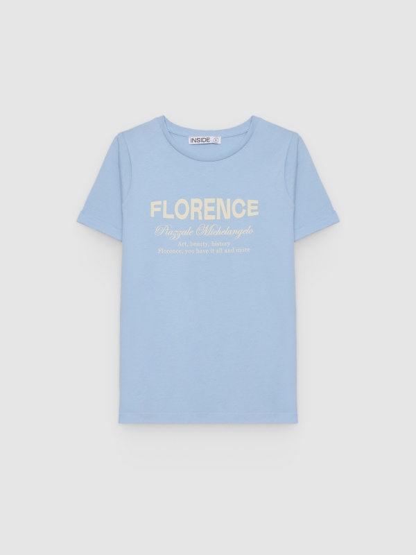 %Pto% Florence t-shirt light blue front view