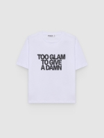%Pto% Camiseta glam algodón blanco vista frontal