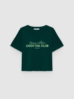 %Pto% Camiseta Cocktail Club verde escuro vista frontal