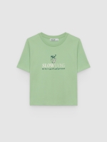 %Pto% Camiseta Slow living verde claro vista frontal
