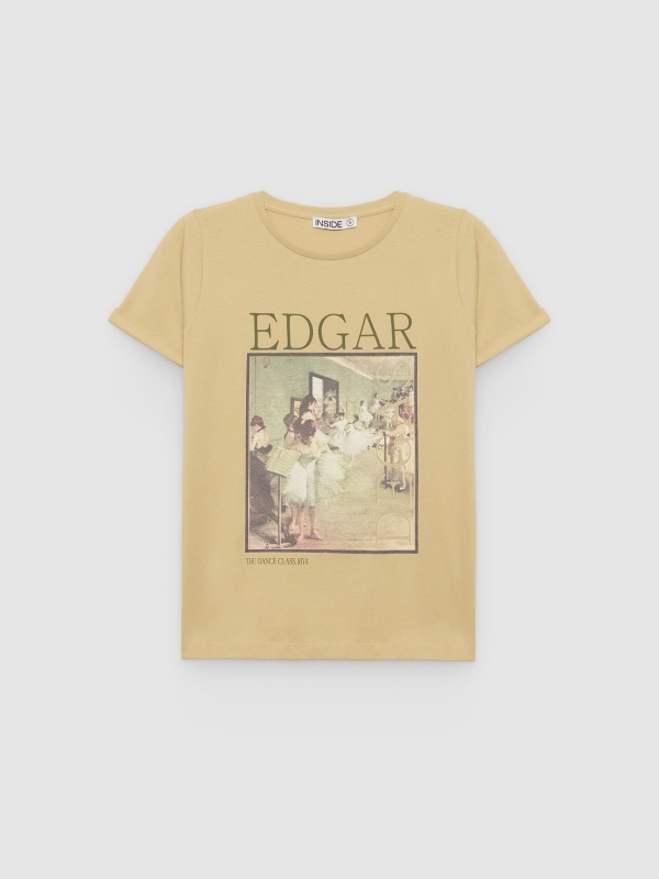  Classic art cotton t-shirt sand front view