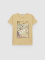 %Pto% Classic art cotton t-shirt sand front view