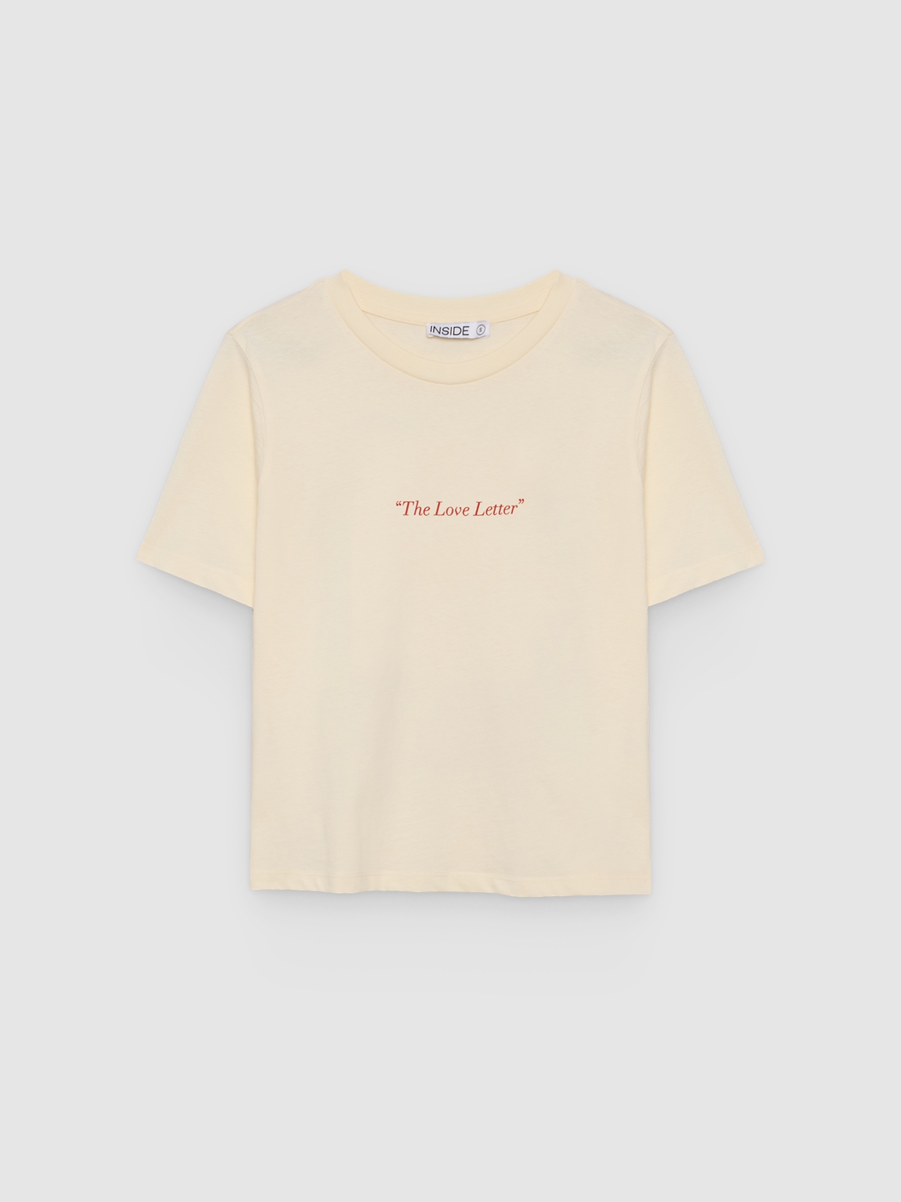Cotton love letter t-shirt off white middle front view