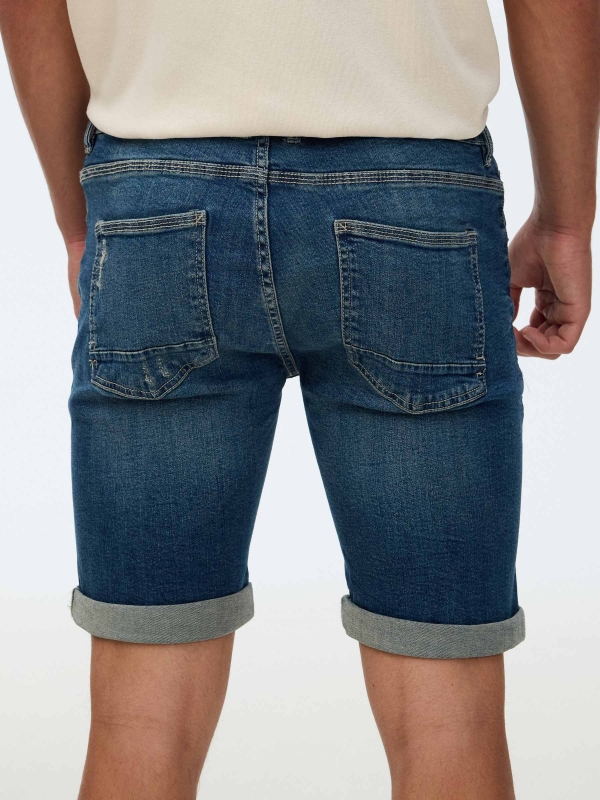 Calça jeans skinny azul vista geral frontal