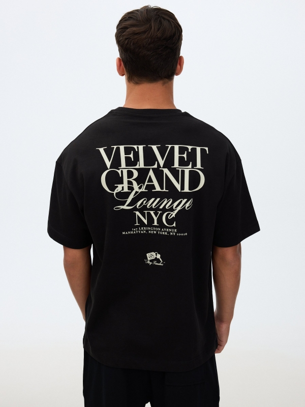 T-shirt stay timeless black middle back view