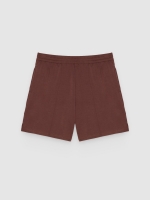 %Pto% Short punto elástico tiro alto chocolate vista frontal