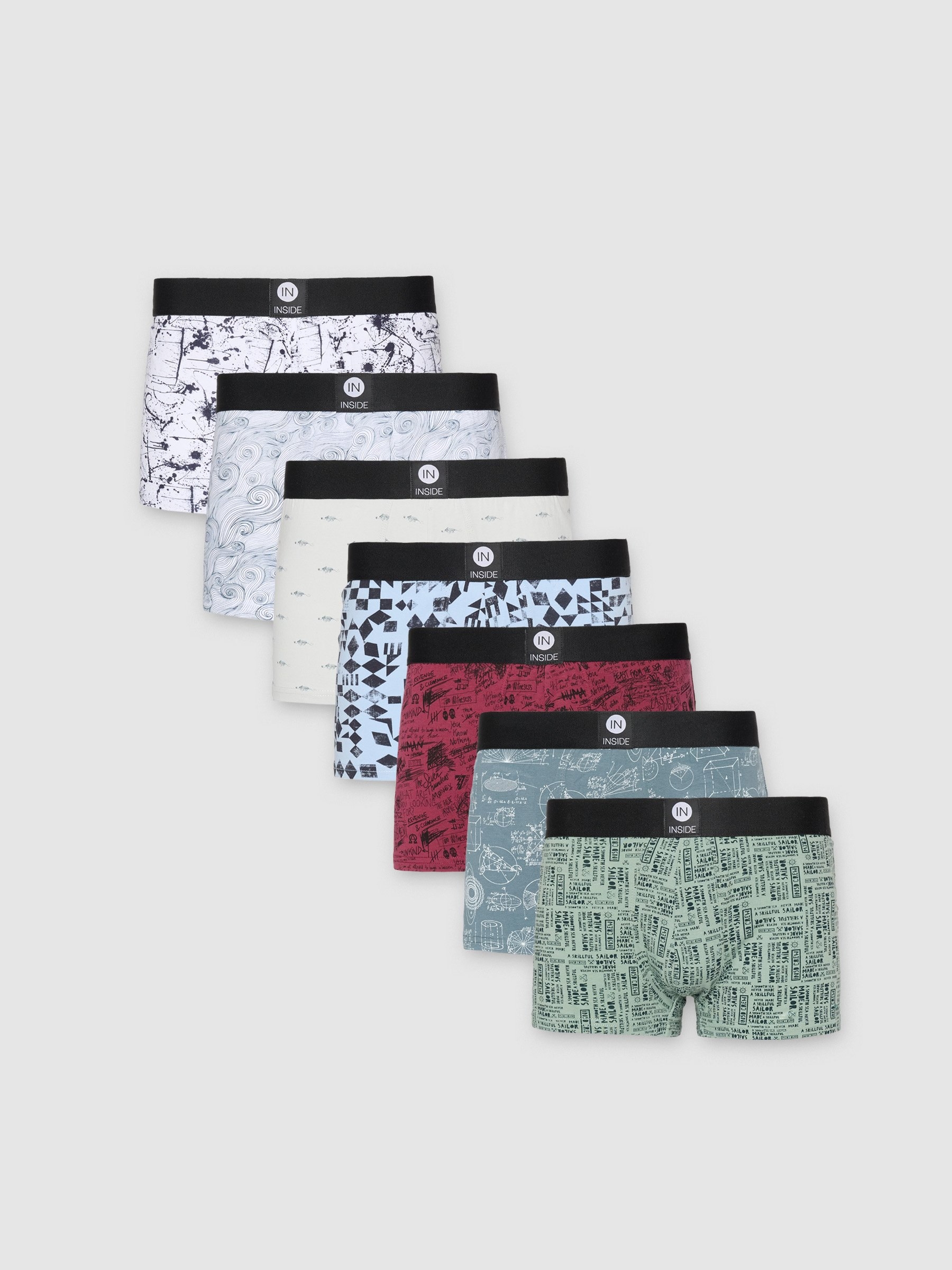 Pack 7 boxers estampados multicolorvista detalle