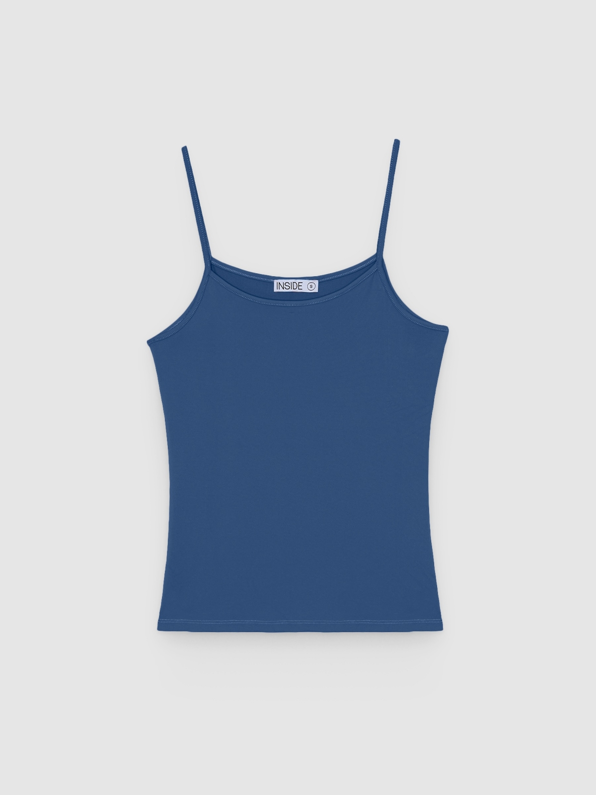 %Pto% Camiseta de alças slim azul eléctrico vista frontal