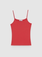 %Pto% Camiseta tirantes slim carmín vista frontal