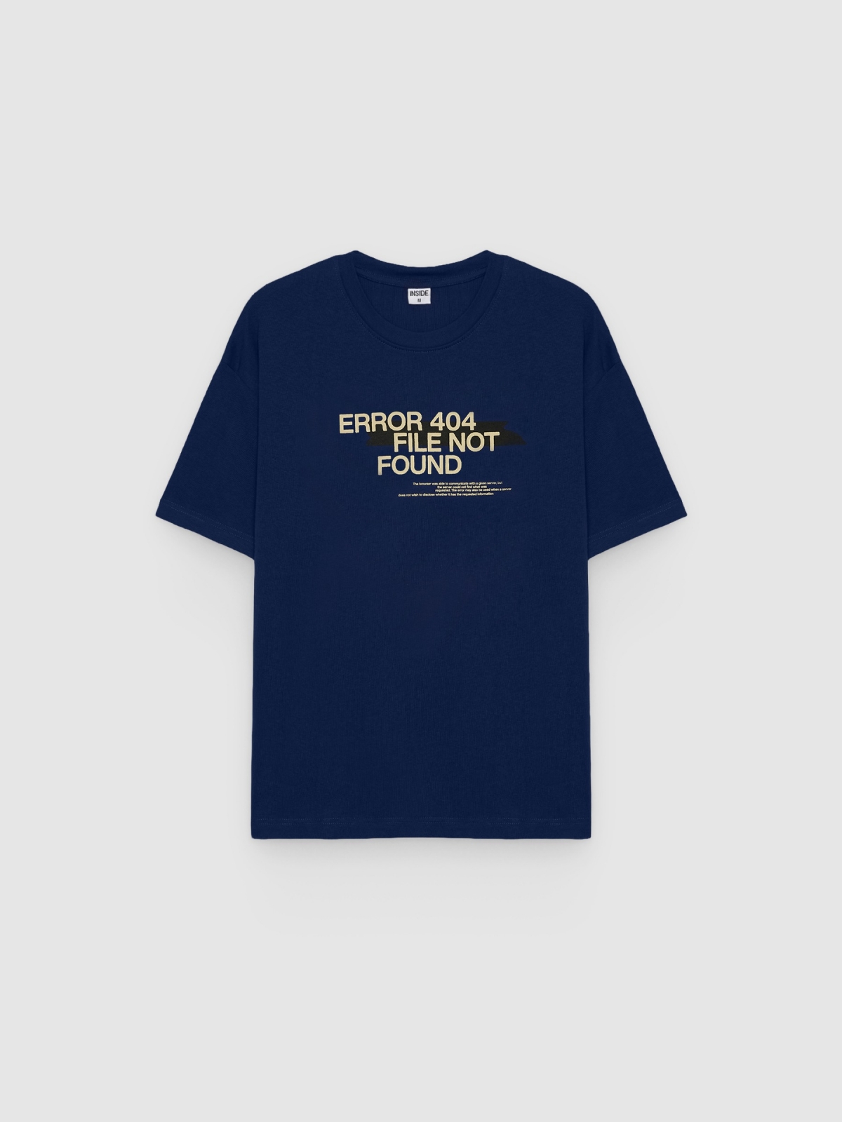 %Pto% Camiseta Error 404 azul vista frontal