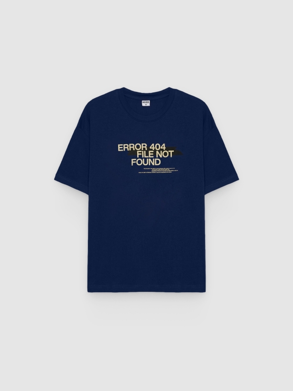  Camiseta Error 404 azul vista frontal