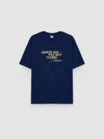 %Pto% Camiseta Erro 404 azul vista frontal