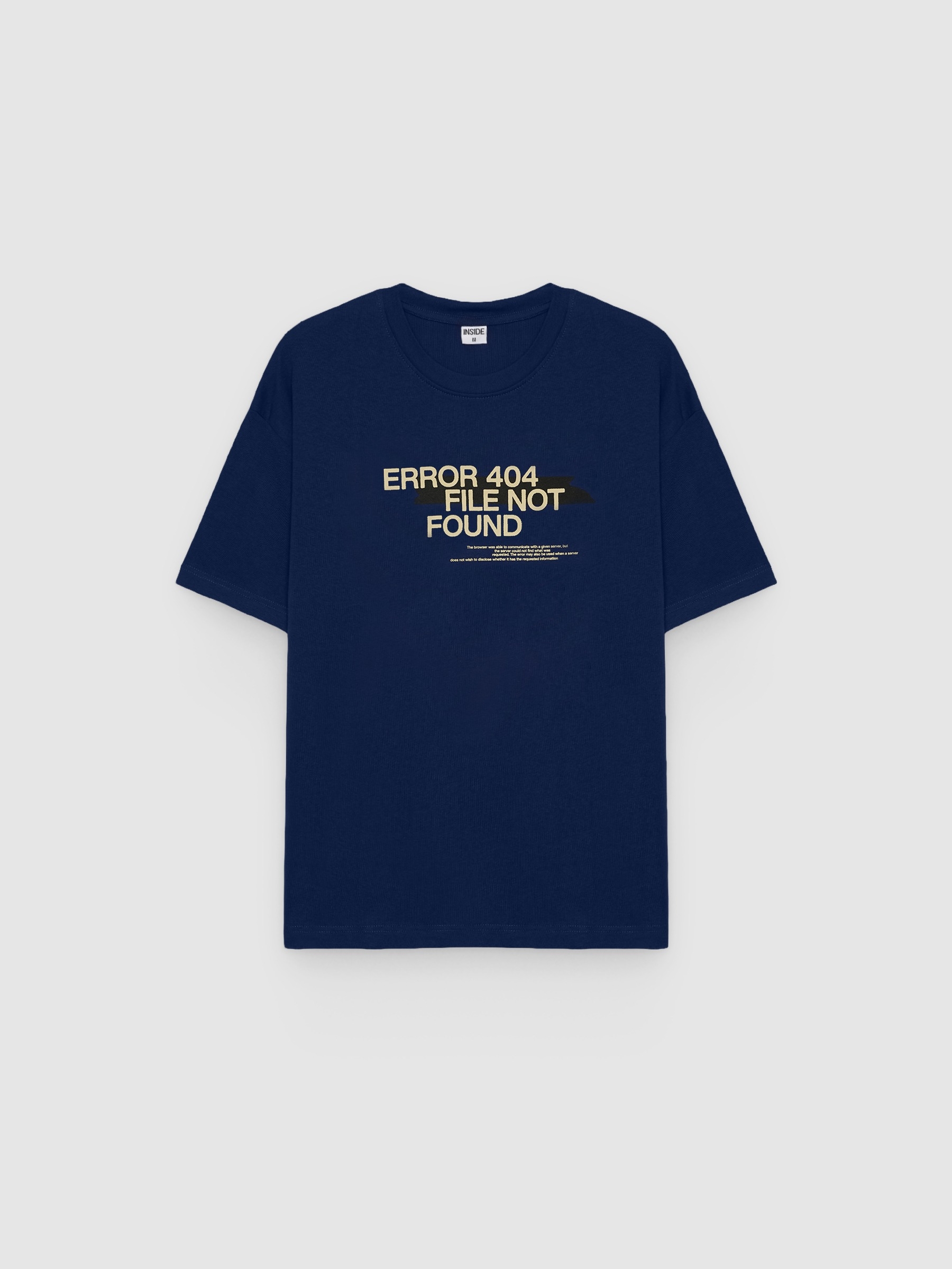 T-shirt Error 404 blue middle front view