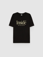 %Pto% Camiseta Inside negro vista frontal