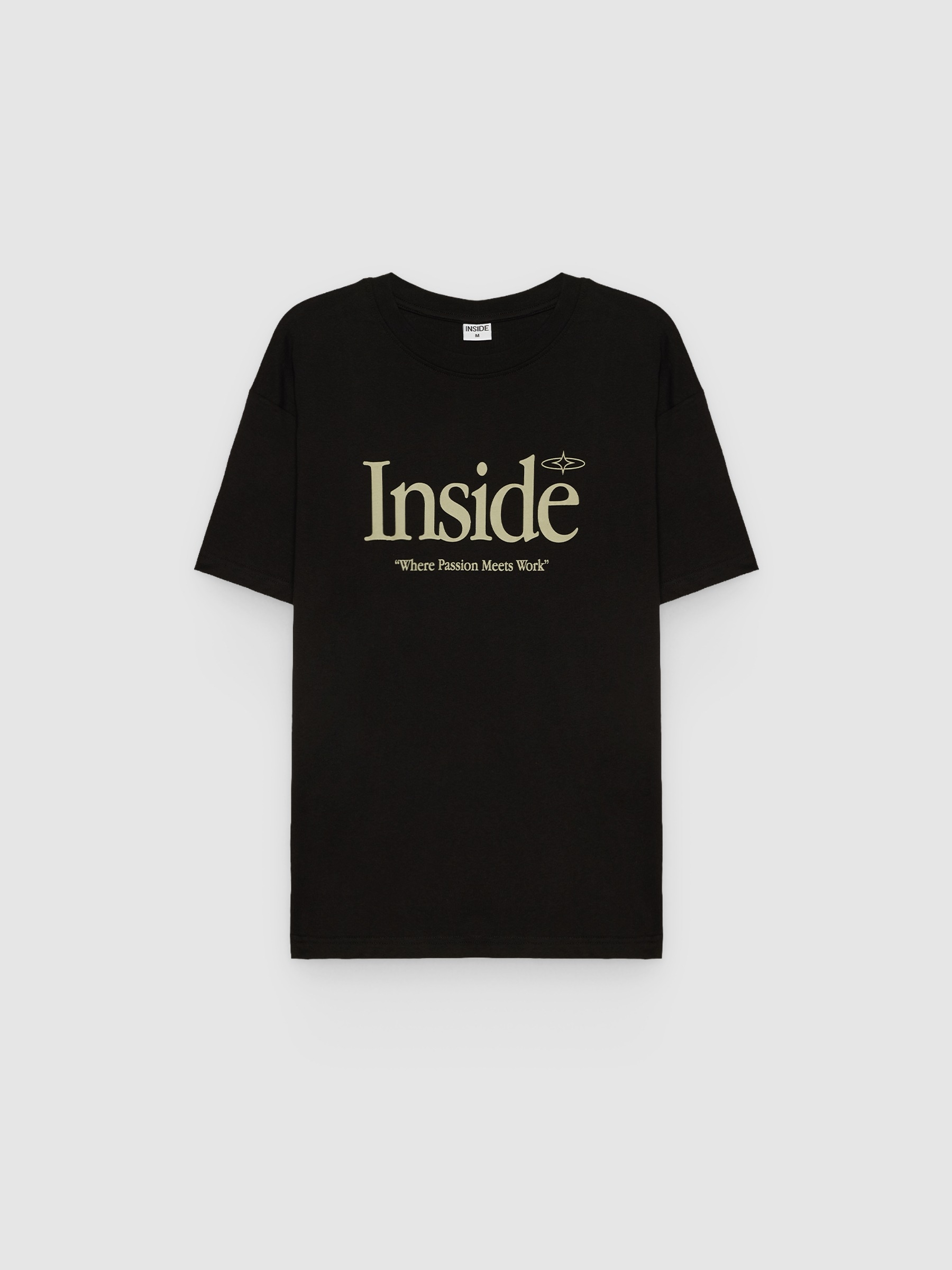Camiseta Inside negro vista media frontal