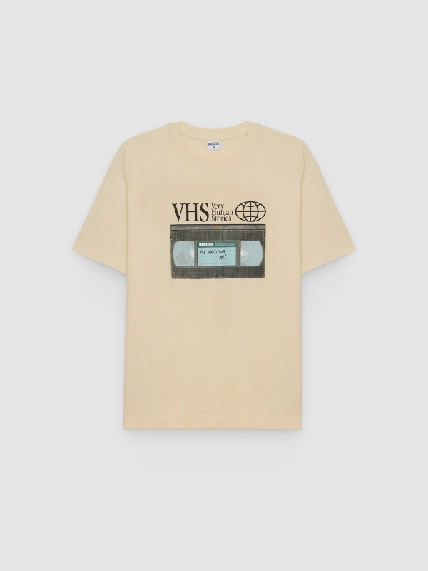  Camiseta VHS crudo vista frontal