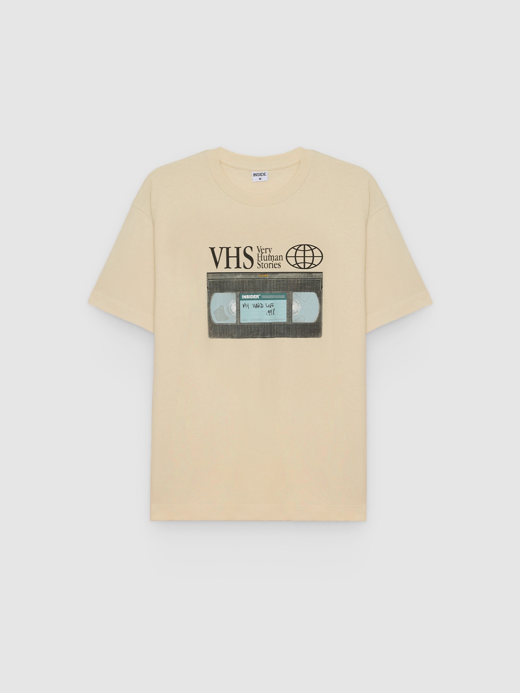 VHS T-shirt raw middle front view