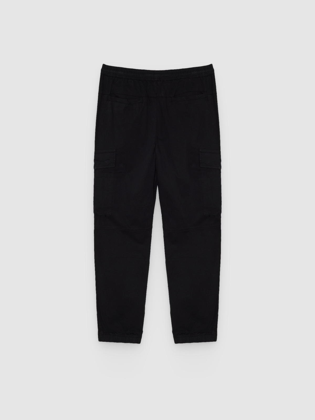 Mult-pocket jogger black back view