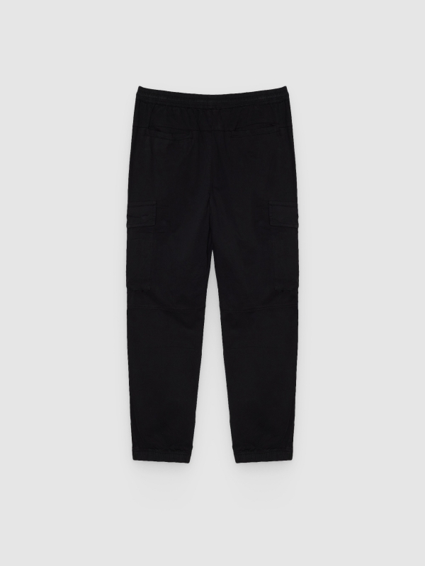 Mult-pocket jogger black back view
