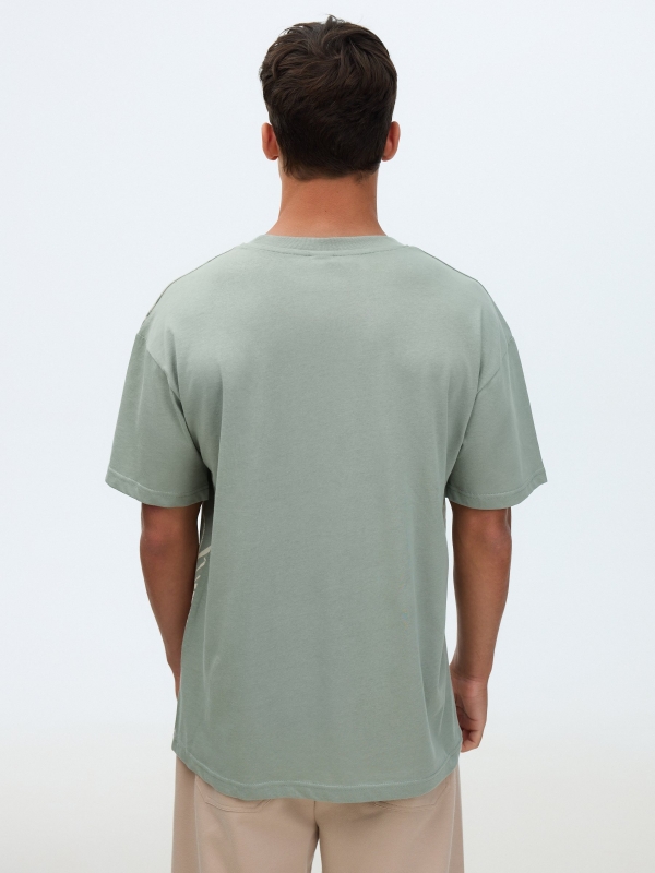 Desert T-shirt green middle back view