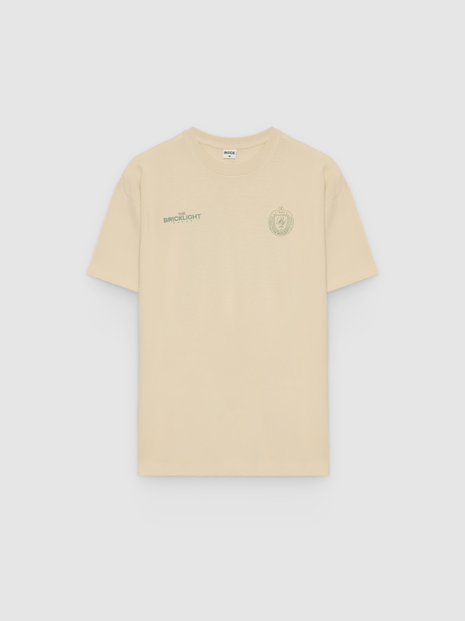 Camiseta estampada bricklight crua vista meia frontal