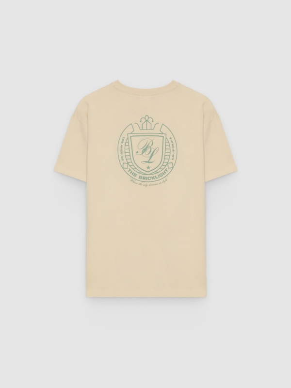 Camiseta estampada bricklight crua vista traseira