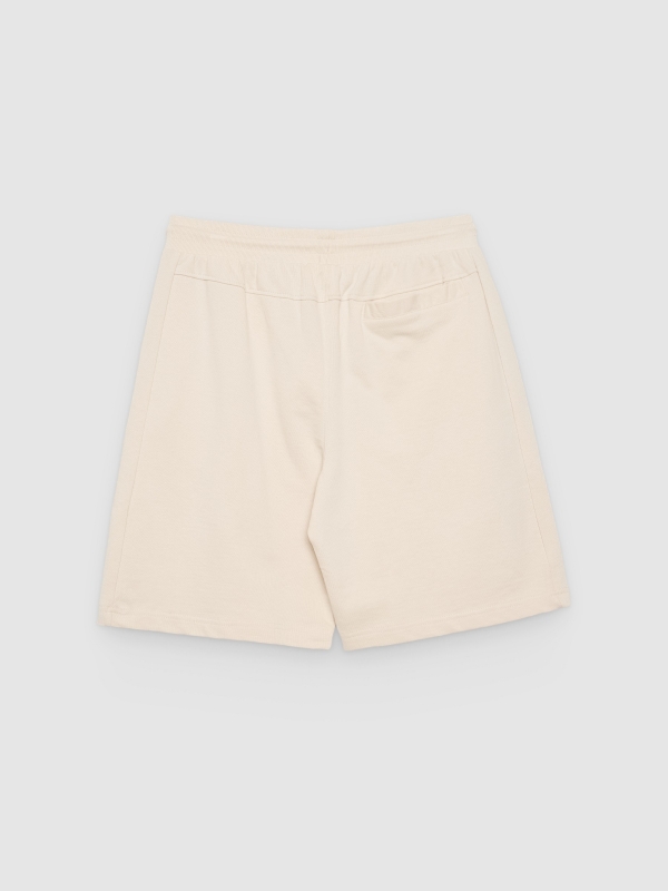 Bermuda jogger de moletom crua vista traseira