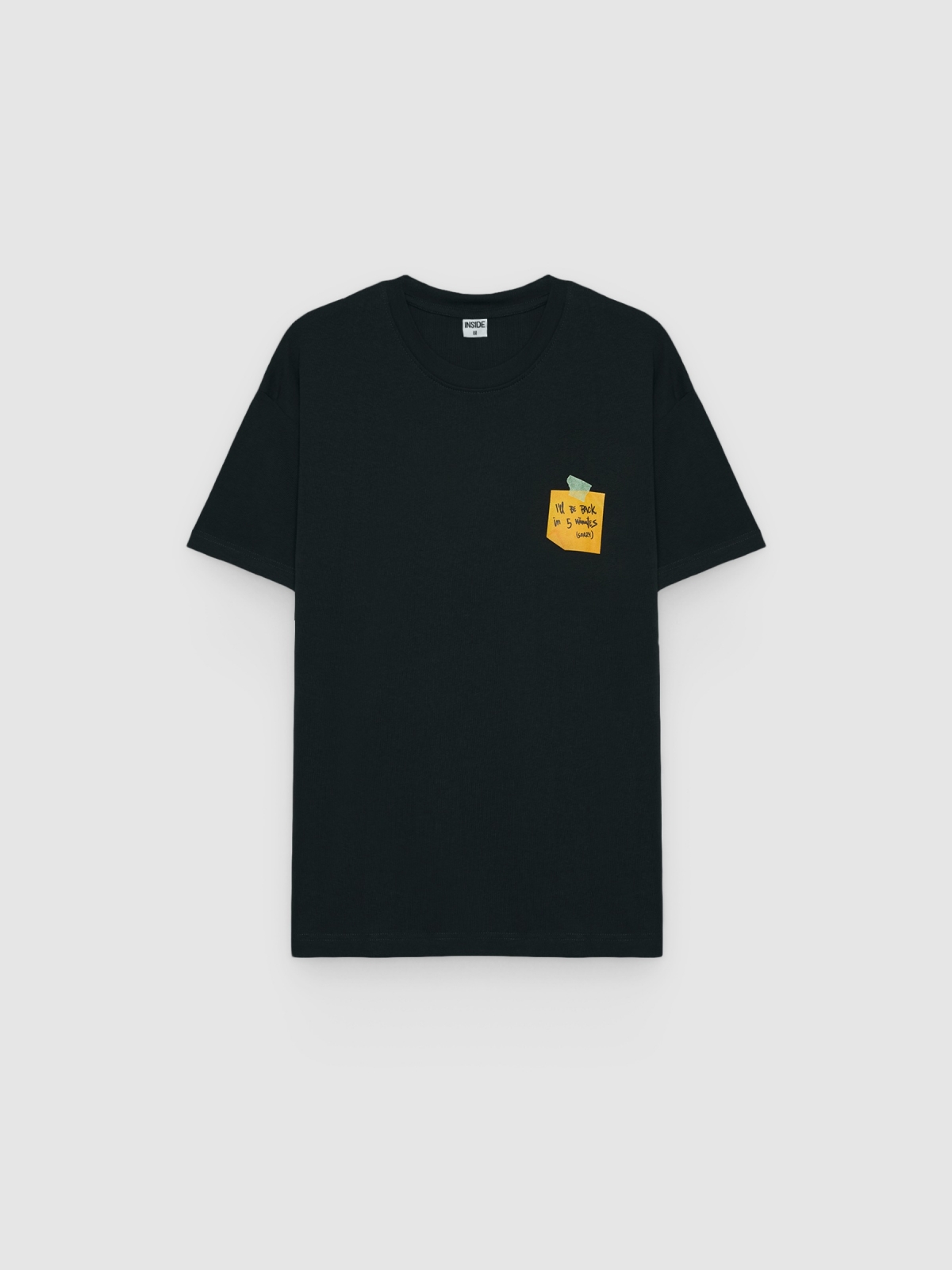 %Pto% Camiseta con bolsillo estampado gris vista frontal