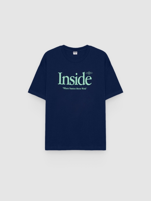  Camiseta Inside azul vista frontal