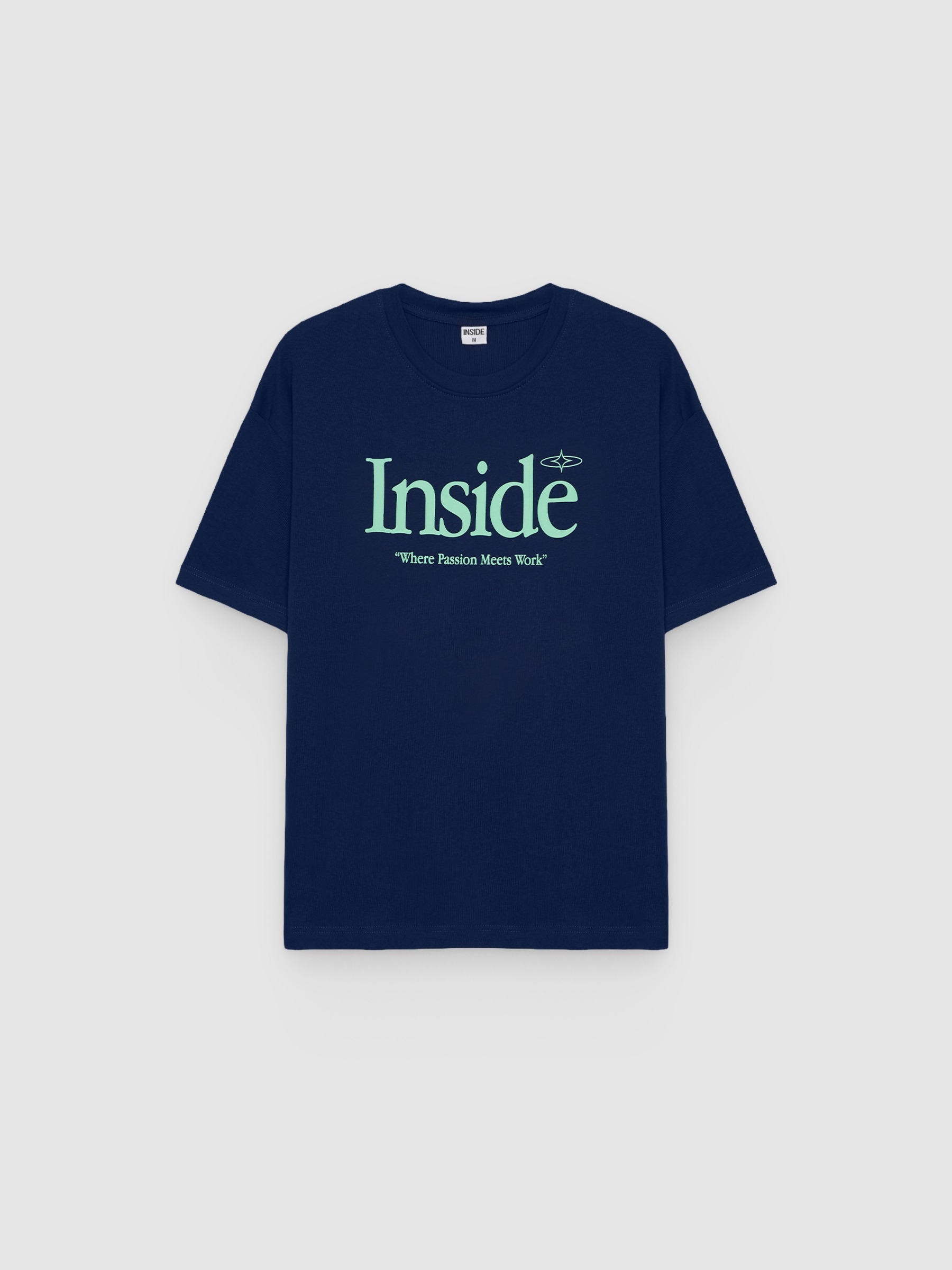 Camiseta Inside azul vista media frontal